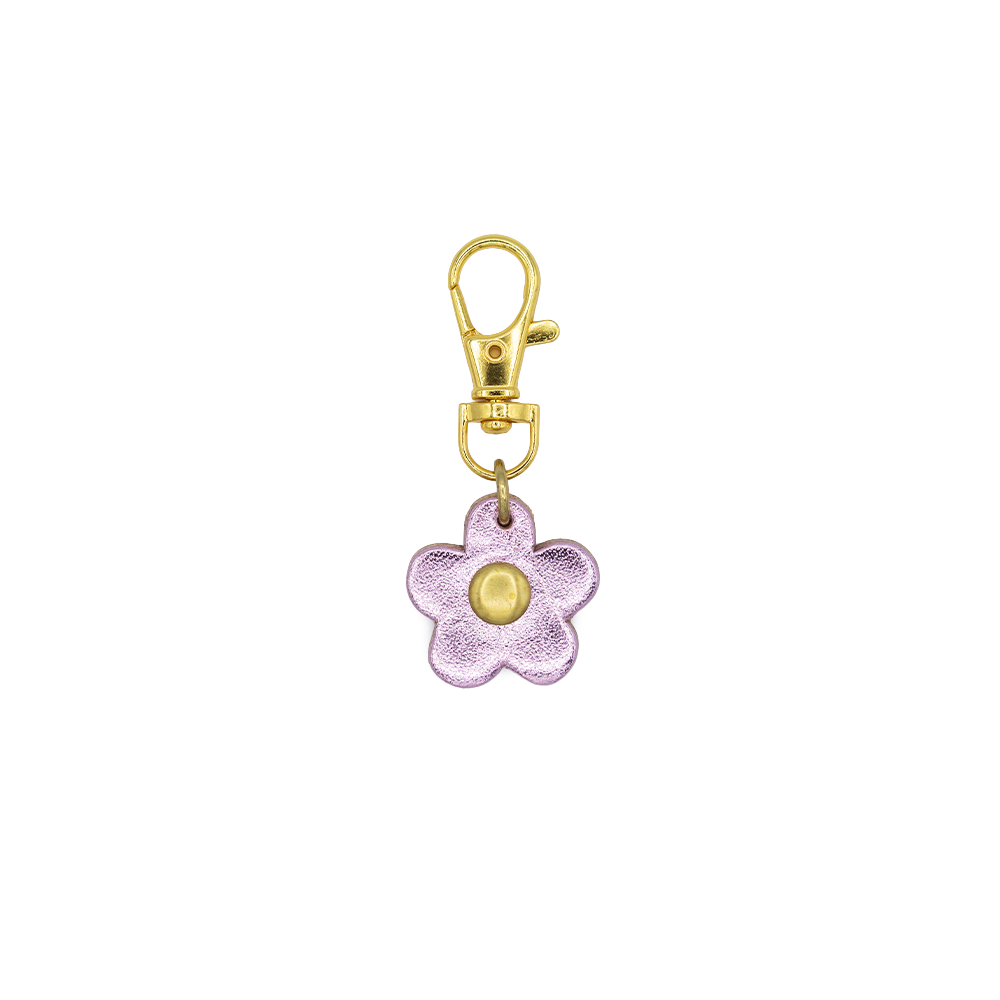 Flower Shaped Leather Charm