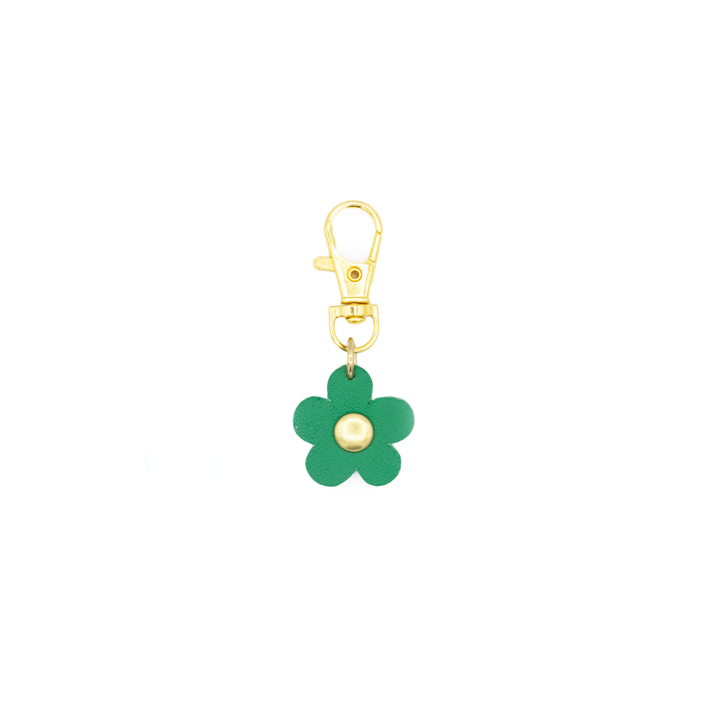 Flower Shaped Leather Charm