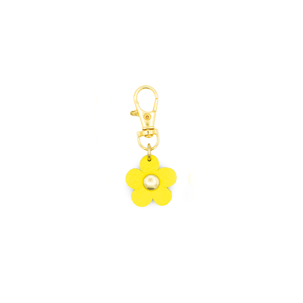 Flower Shaped Leather Charm