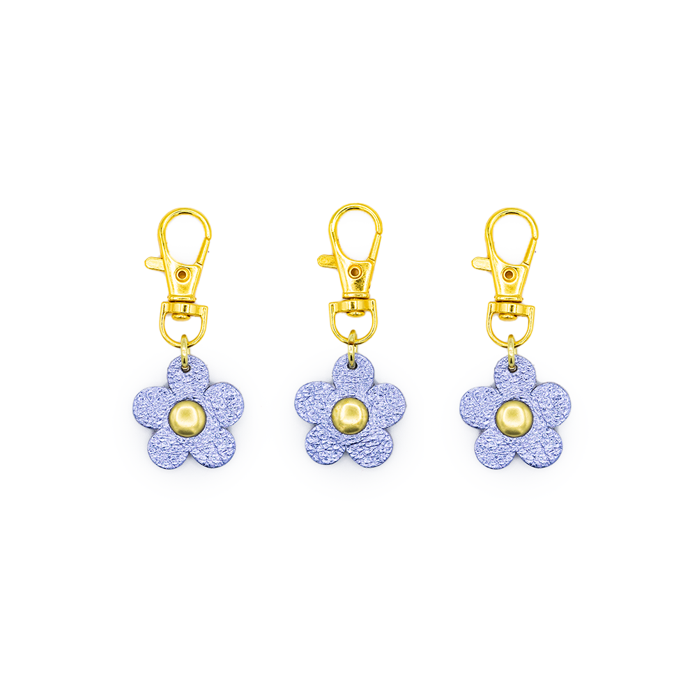 Flower Shaped Leather Charm