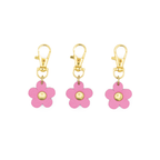Flower Shaped Leather Charm