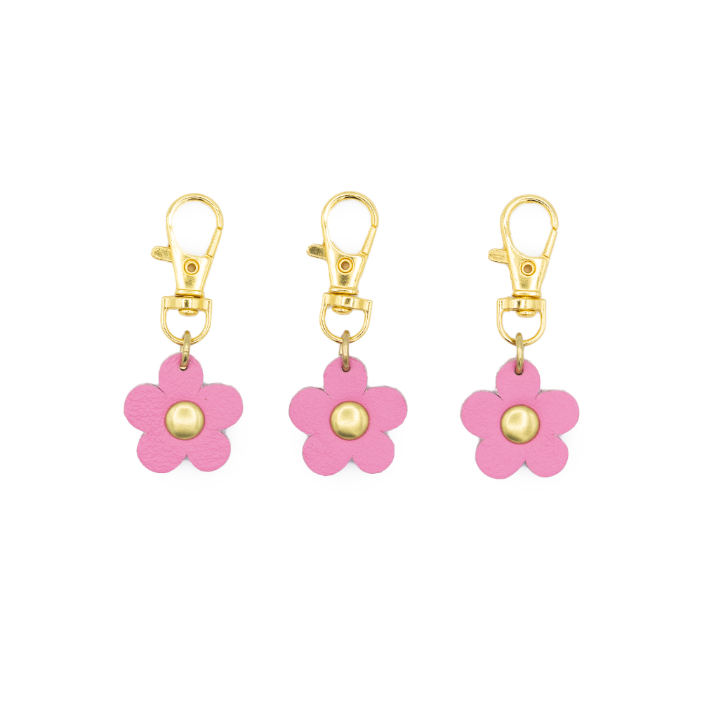 Flower Shaped Leather Charm