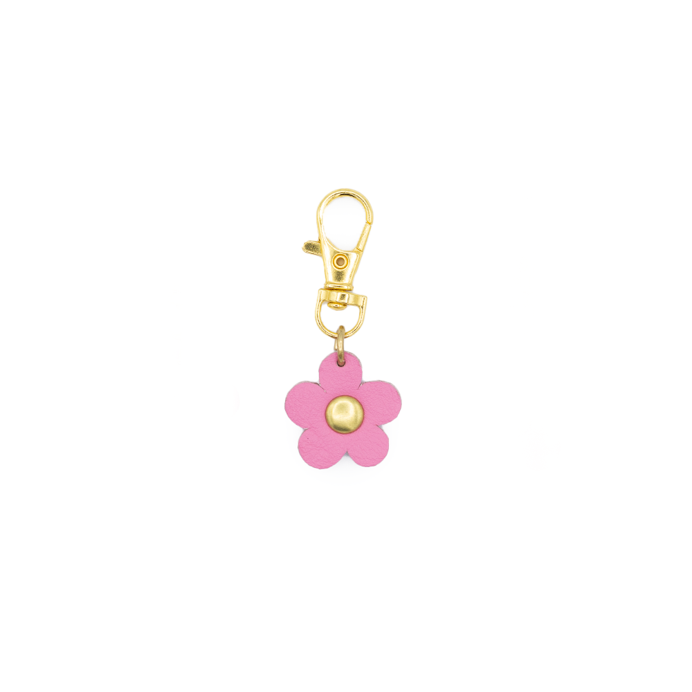 Flower Shaped Leather Charm