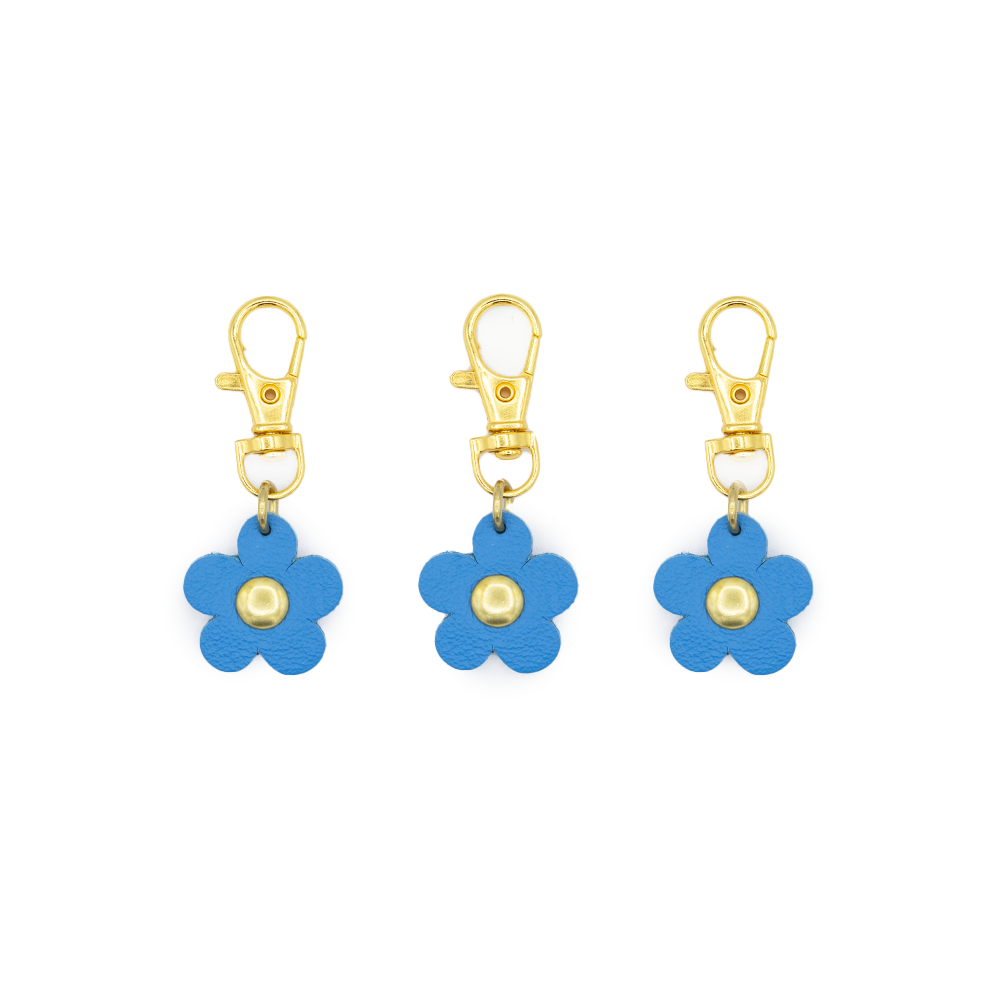 Flower Shaped Leather Charm