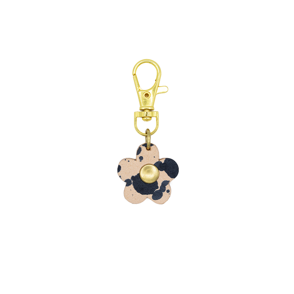 Flower Shaped Leather Charm