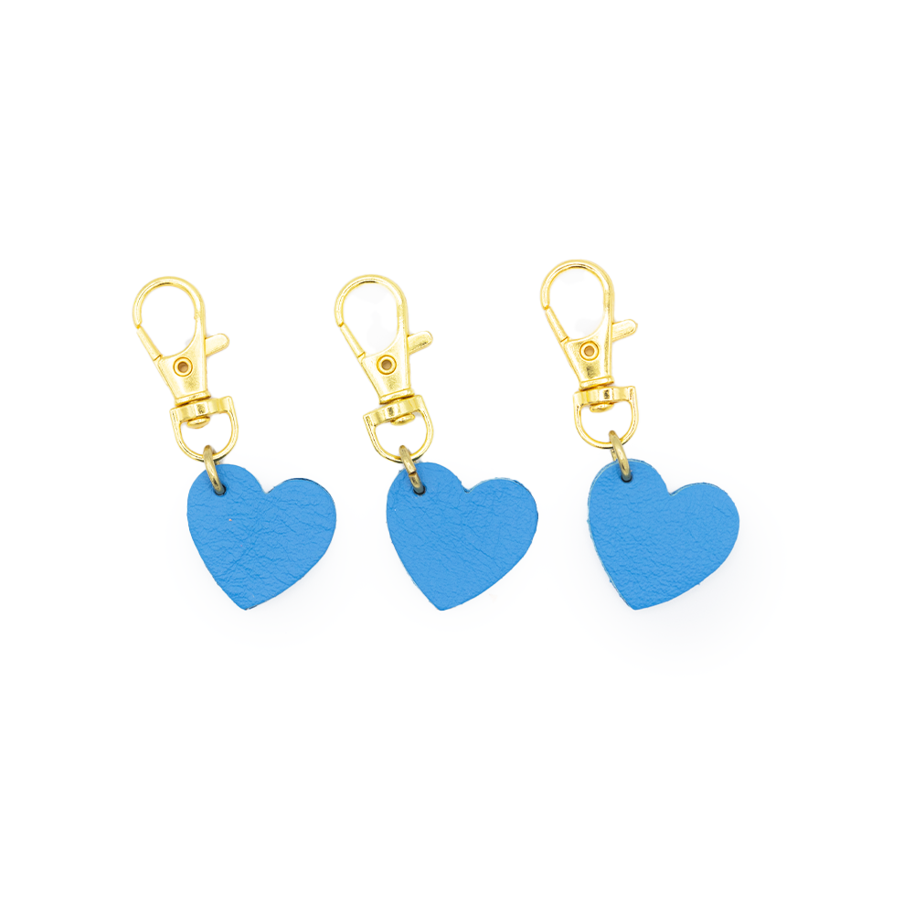 Heart Shaped Leather Charm