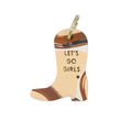 "Let's Go Girls" Cowboy Boot Keychain