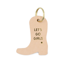 "Let's Go Girls" Cowboy Boot Keychain