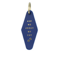 "Ask Me About My Cat" Hotel Keychain